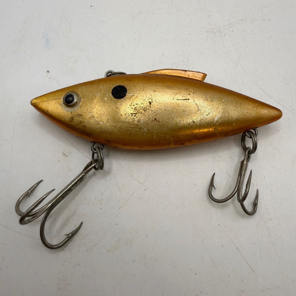 Vintage Gold Chrome Lipless Crankbait Fishing Lure 3 Inch Sinking Bass Bait